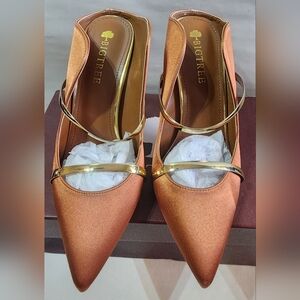 Women's Copper Heels with Gold Accents